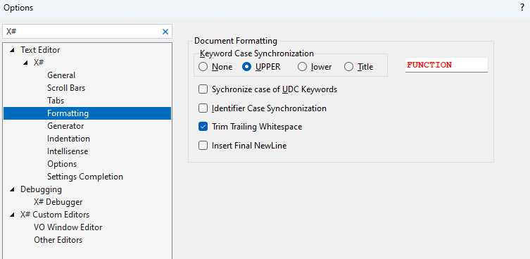 Tools-Options-Formatting